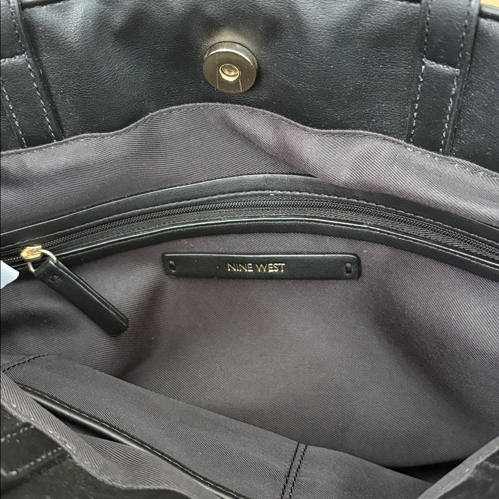 NINE WEST Black Fringe Tote Bag - Picture 9 of 11